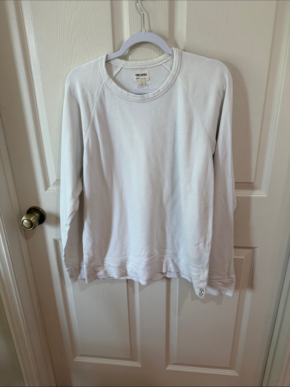 Todd Snyder White Crewneck Sweatshirt Sz L. Box10.
